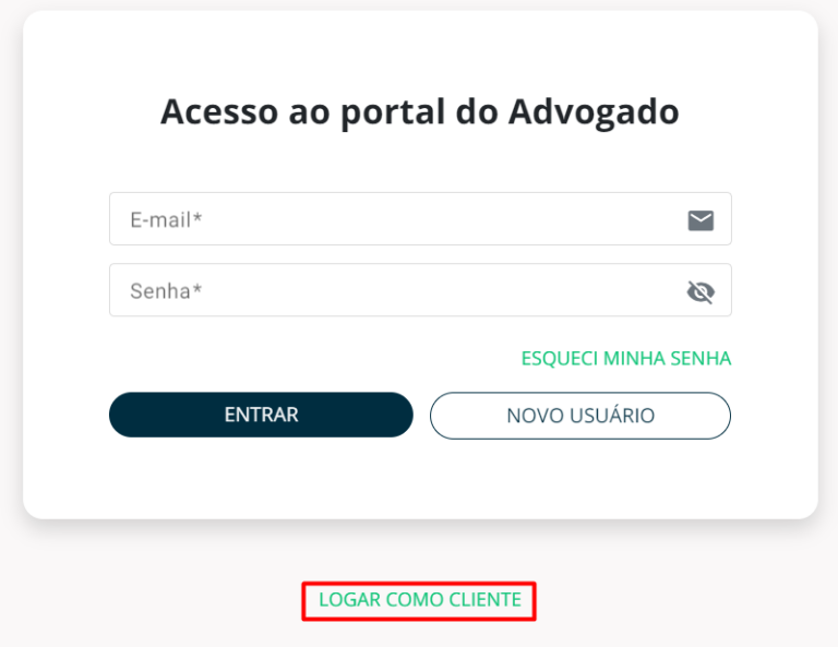 Passo 1 - Login cliente